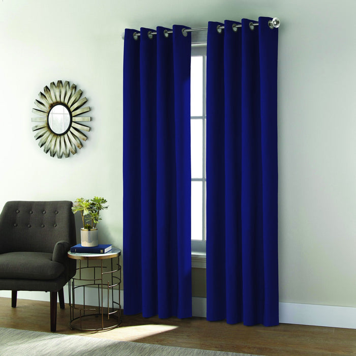 Shadow Navy Grommet Curtain Panel - 52\" X 63\"