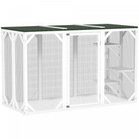 Pawhut Cat Cage Indoor Catio Outdoor Cat Enclosure Pet House Small Animal Hutch For Rabbit, Kitten,