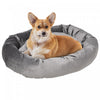 Pawhut Pet Bed, Soft Velvet Lounge Sleeper, Machine Washable Cushion, Soft Padding, Zippered Cover, 
