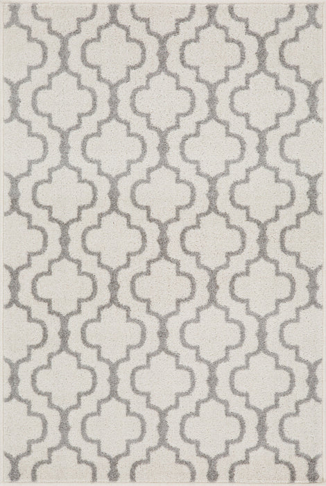 Lav Lat White 3x5 Area Rug