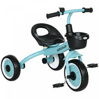 Qaba Tricycle For Toddler 2-5 Year Old Girls And Boys, Toddler Bike With Adjustable Seat, Basket, Be