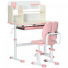 Qaba Kids Desk And Chair Set, Height Adjustable Student Writing Desk & Chair With Adaptive Seat Back