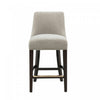Beever Modern Wood Chenille Counter Stool in Taupe 