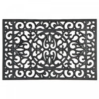 Black Rubber Grill Mat 23 x 36 Circle Floormat