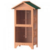Pawhut 62.5" H Large Wooden Bird Cage Outdoor Indoor For African Grey Small Quaker Amazon Parrot Cockatiel Sun Parakeet Green Cheek Conure Dove Lovebird Budgie Play, Orange