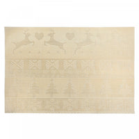 Vinyl Placemat Reindeer and Tree Gold