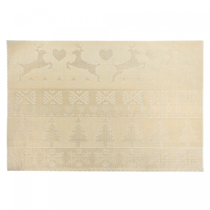 Vinyl Placemat Reindeer and Tree Gold
