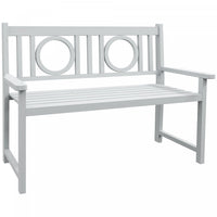 Outsunny 2-seat Wood Garden Bench Grey