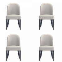 Hillman Modern Wood Upholstered Dining Chair in Light Gray - Set of 4