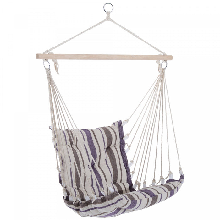 Outsunny Portable Hanging Woven Hammock Seat Rope Swing Chair Sleeping Bed For Outdoor Garden Yard C
