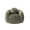 Tribeca Mid-Century Modern Chenille Lounge Chair in Olive Green 