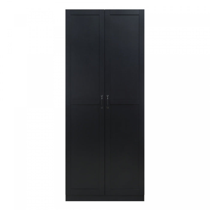 Cornelia Modern 30\" Storage Cabinet in Black (4-Shelf) 