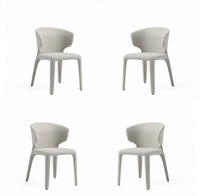 Conrad Mid-Century Modern Upholstered Dining Chair in Wheat - Set of 4 