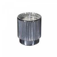 4.6 Oz Ribbed Electroplated Scented Candle Midnight Charm - Set of 2