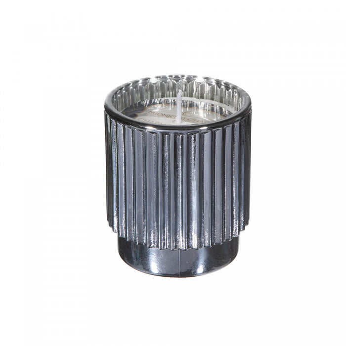 4.6 Oz Ribbed Electroplated Scented Candle Midnight Charm - Set of 2