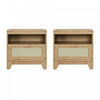 Sheridan Mid-Century Modern 22\" Nightstand in Natural (1-Drawer) - Set of 2 