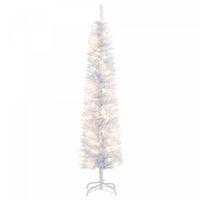 Homcom 6' Pre-lit Pencil Artificial Christmas Tree W/ 100 Leds