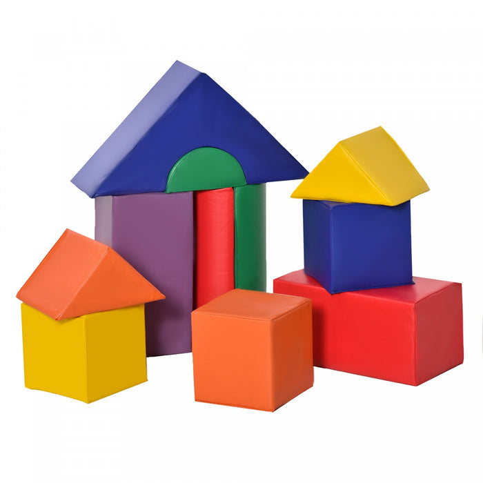 Soozier 11 Piece Soft Play Blocks Kids Climb And Crawl Gym Toy Foam Building And Stacking Blocks Lea