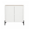 Abbey Modern 32\" Accent Cabinet in Maple and Off White 