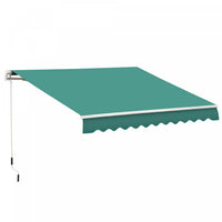 Outsunny 13' X 8' Manual Retractable Patio Awning Sun Shade Outdoor Deck Window Door Canopy Shelter 