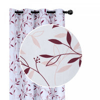 Decorative Polyester Panel Leafy Burgundy 84