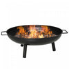 Outsunny 23" Round Outdoor Wood-burning Fire Pit With Support Legs, Black