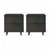 Granville Modern 18\" Nightstand in Charcoal Gray (2-Drawer) - Set of 2 
