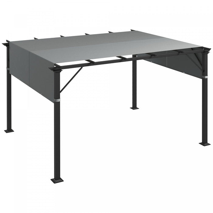 Outsunny 2 Pcs 16 X 4ft Pergola Shade, Uv Protection Pergola Canopy, Grey