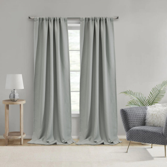 Thermalogic Birmingham Silver Room Darkening Dual Header Curtain Panel - 52 x 108