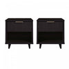 Granville Modern 18\" Nightstand in Black (1-Drawer) - Set of 2 