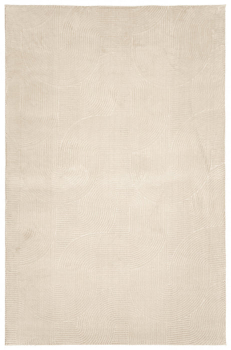Elion Contemporary Cream Washable Rug 9'0\" x 12'0\" Indoor Area Rug 