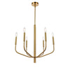 Dainolite Eleanor 6 Light Chandelier Aged Brass Lamp