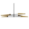Dainolite Cassie 6 Light 3tier Chandelier Matte Black/Aged Brass Lamp