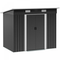 Outsunny Outdoor Storage Shed, Garden Shed With Lockable Doors, Black