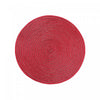 Woven Round Red Shimmer Placemat - Set of 12