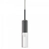Dainolite Palmer 1 Light Pendant Matte Black Clear Glass Lamp