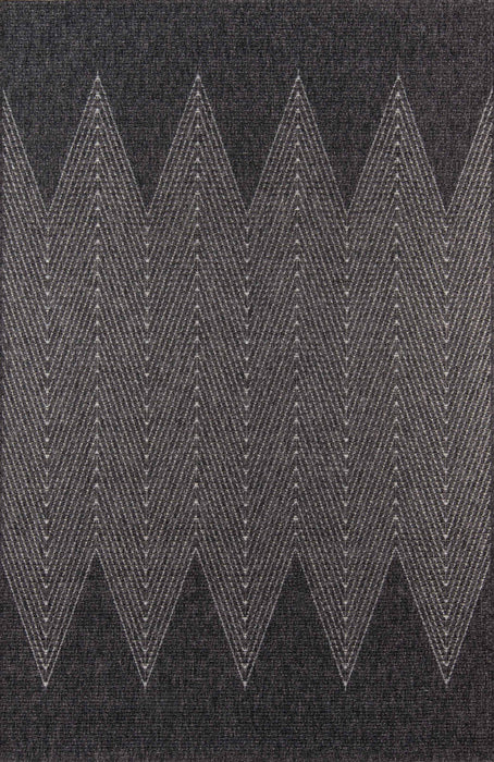 Raven Contemporary 6'7\" x 9'6\" Area Rug in Grey Indoor Area Rug 