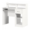 Axess Office Desk With Keyboard Tray And Drawer - Pure White 