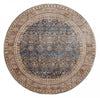 Gianna Traditional 5'0\" x 5'0\" Area Rug in Blue Indoor Area Rug 