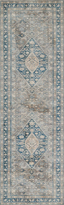Lucia Traditional 2'6\" x 8'0\" Runner Rug in Blue Indoor Area Rug 