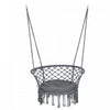 Outsunny Hanging Hammock Chair, Cotton Rope Porch Hammock Swing With Metal Frame And Cushion, Large 