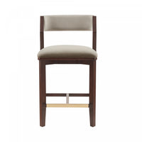 Patricia Modern Wood Upholstered Counter Stool in Linen Bar Stool 
