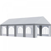 Outsunny 26 X 13ft Party Tent With Sides, 8 Windows And 2 Doors