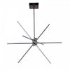 Dainolite Summit LED Chandelier 46w Matte Black White Acrylic Diffuser Lamp