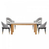 Carrington and Rockaway Modern Industry Chic 5-Piece Dining Set in Light Gray and Natural 