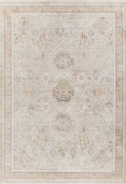 Eleanor Traditional 7'10\" x 10'10\" Area Rug in Grey Indoor Area Rug 