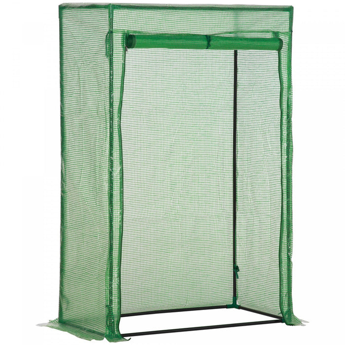 Outsunny 40\"l X 20\"w X 59\"h Walk-in Garden Greenhouse With Steel Frame Outdoor Hot House Tomato Plan