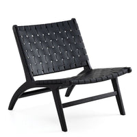 Manhattan Comfort Maintenon Leatherette Accent Chair - Black