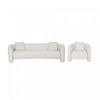 Sylvia Modern Glam 2-Piece Sofa Set in Ivory 