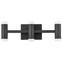 Dainolite Wilson Vanity Light 33w LED Matte Black Frosted Acrylic Diffuser Lamp